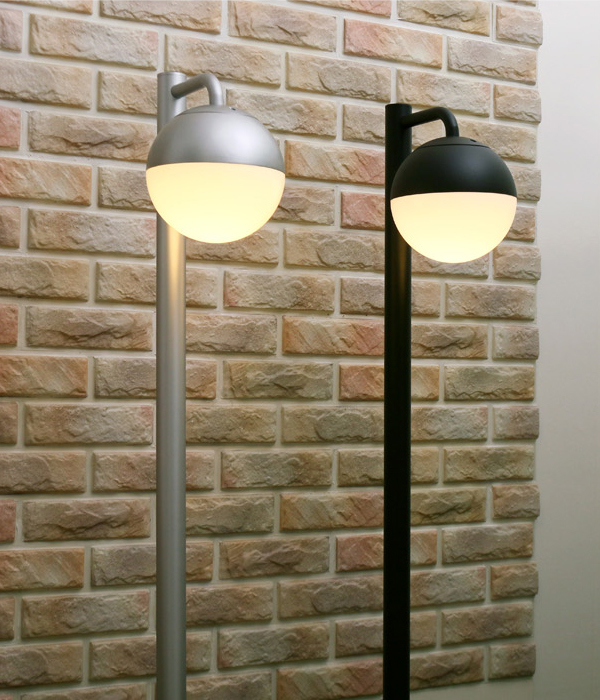 볼브 하향 LED 잔디등, 정원등, 외부등 (블랙 실버)